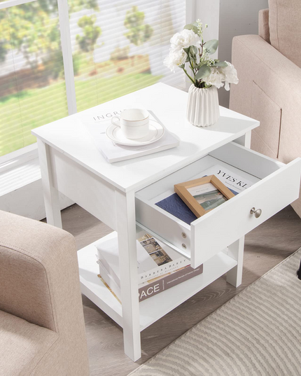 Multifunctional Bedside Sofa Side Table, Accent Home Furniture w/Stable Frame