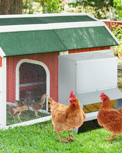 Giantex 50 lbs Galvanized Chicken Feeder