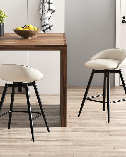 Giantex Swivel Bar Stools Set with Footrest for Kitchen Island
