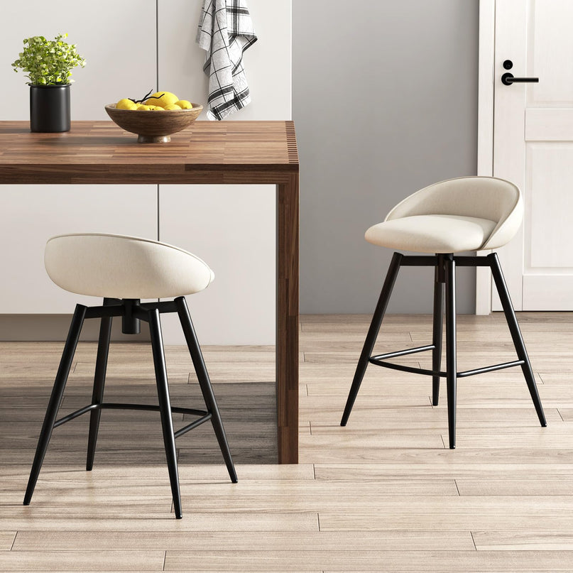 Giantex Swivel Bar Stools Set with Footrest for Kitchen Island