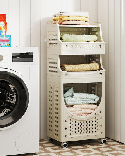 Giantex 4 Tier Rolling Laundry Cart with Wheels