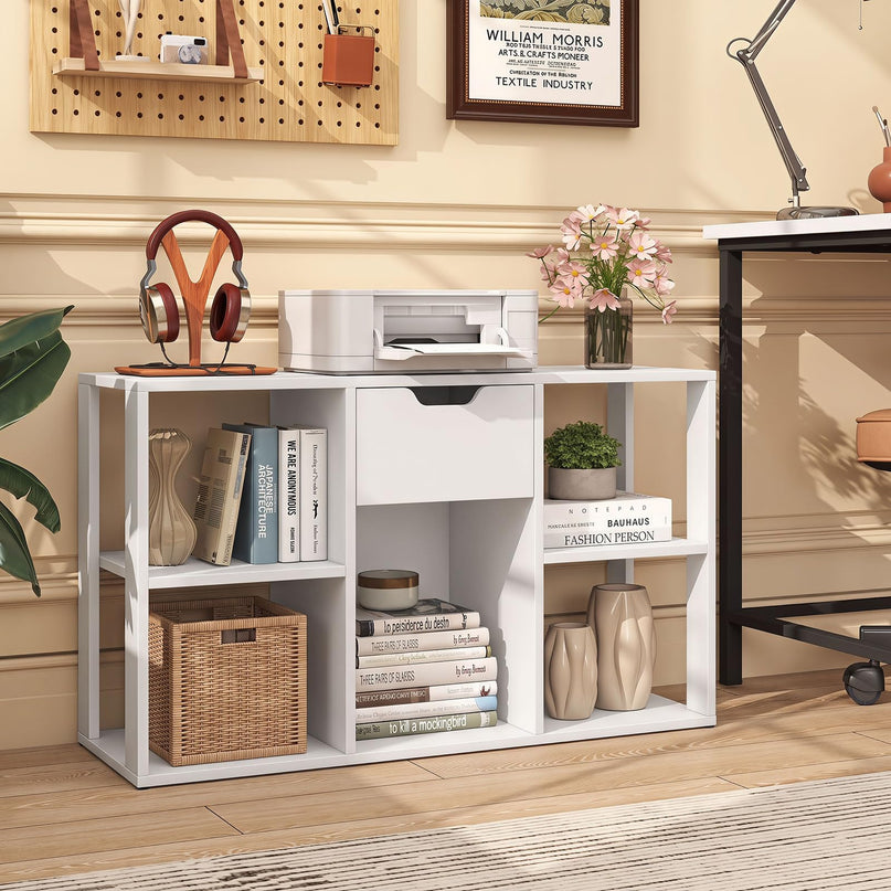 GIANTEX 3-Tier Cube Storage Shelf with 5 Open Cubbies & Drawer (1/2)