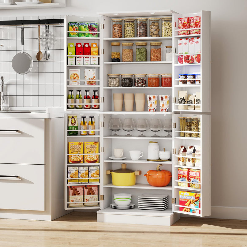 Giantex 65.5" Tall Kitchen Hutch w/8-Tier Storage Cabinet