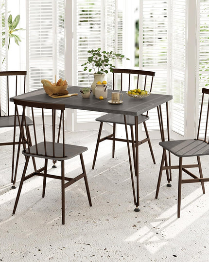 Giantex Dining Table Set for 4, Dining Set with Kitchen Table, Dining Chairs