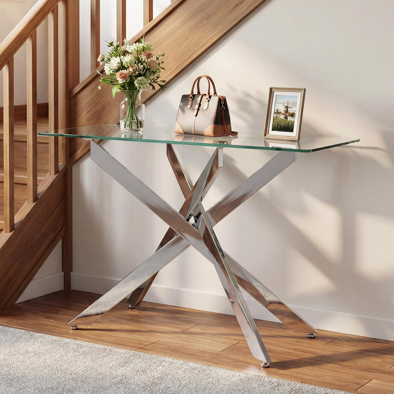 Table console en verre Giantex 45" pour salon