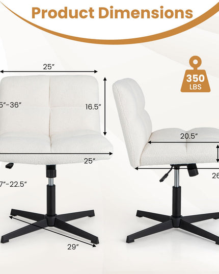 Giantex Criss Cross Chair No Wheels, Armless Cross Legged Office Desk Chair