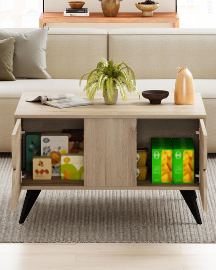 Giantex Mid Century Modern Coffee Table with Storage Accent Cocktail Table
