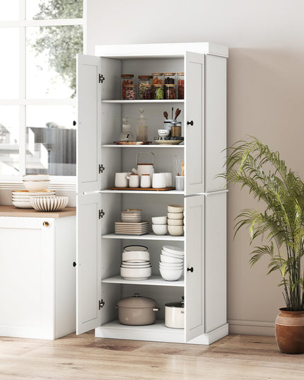 Giantex 72.5'' Kitchen Pantry Cabinet w/4 Doors & 2 Adjustable Shelves