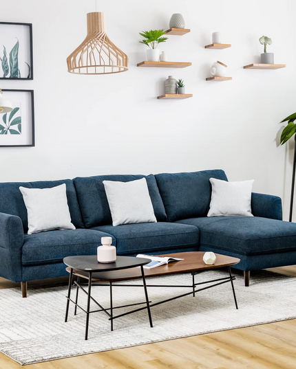 Giantex Sectional Sofa Couch Set, 3-Seat Sofa