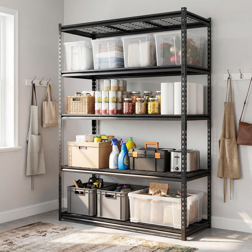 Giantex 5-Tier Metal Storage Shelves Heavy Duty Garage Shelving Units(48" L x 24" W x 72" H)