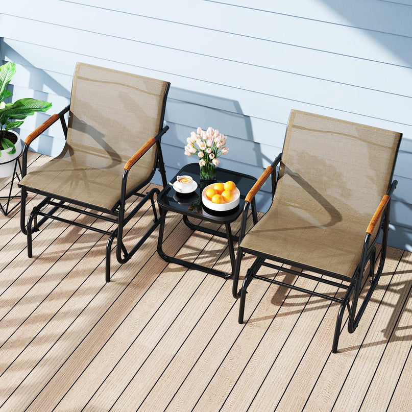 Giantex 3-Piece Outdoor Glider Set
