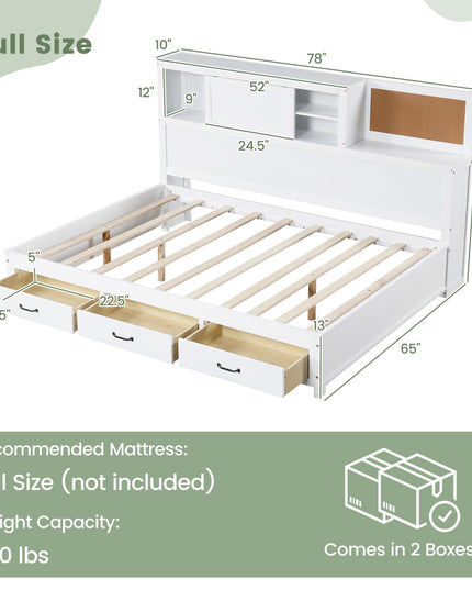 Giantex Daybed with 3 Storage Drawers