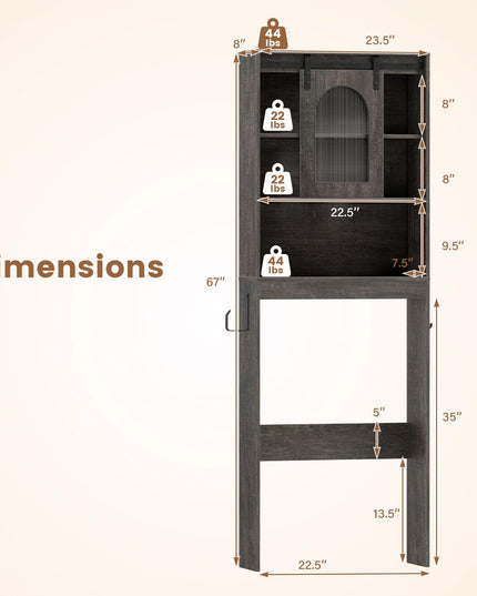 Giantex Over The Toilet Storage Cabinet for Bathroom Laundry