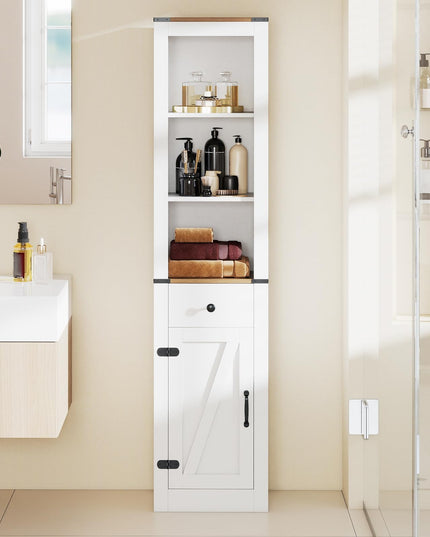 Giantex Meuble de rangement de salle de bain de 173 cm de haut de style ferme