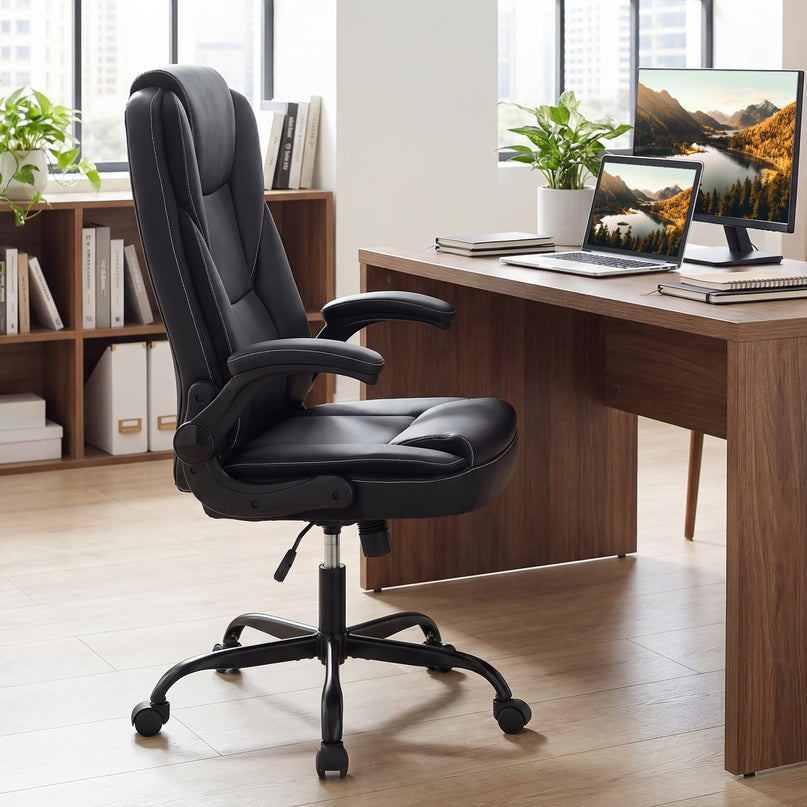 Chaise de bureau ergonomique Giantex avec accoudoirs relevables
