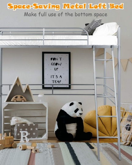 Giantex Heavy Duty Twin Loft Bed with Ladder