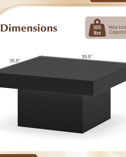 Giantex Table basse carrée à LED avec télécommande