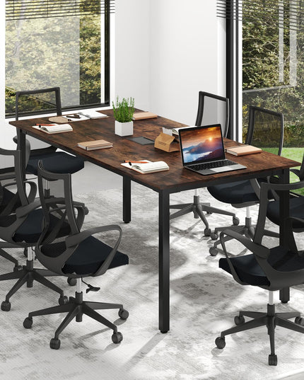 Giantex Modern 71" L x 35.5" W Large Meeting Table with Metal Frames for 8-10 People