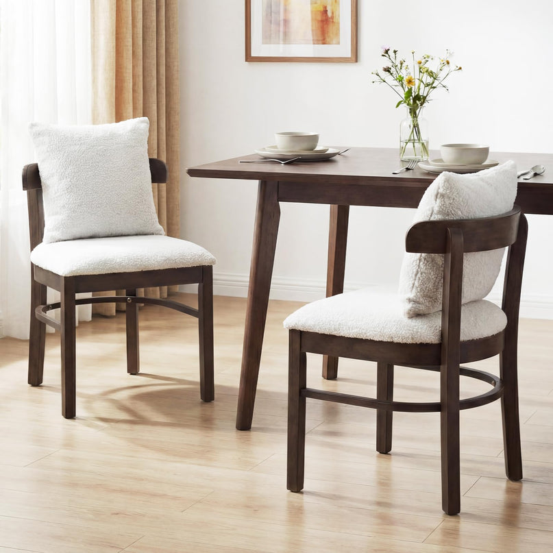 Giantex Chaises de cuisine rembourrées avec oreiller amovible