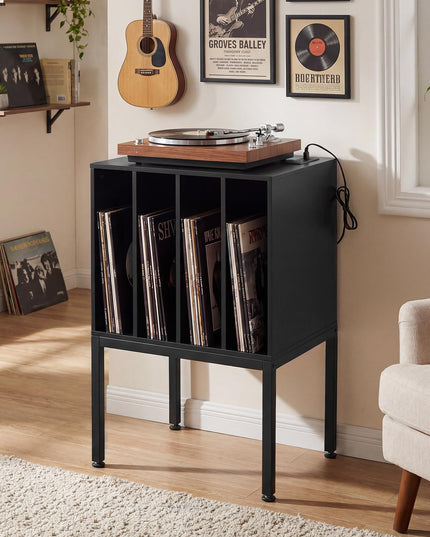 Giantex Record Player Stand with 4 Cabinet Up to 150 Albums