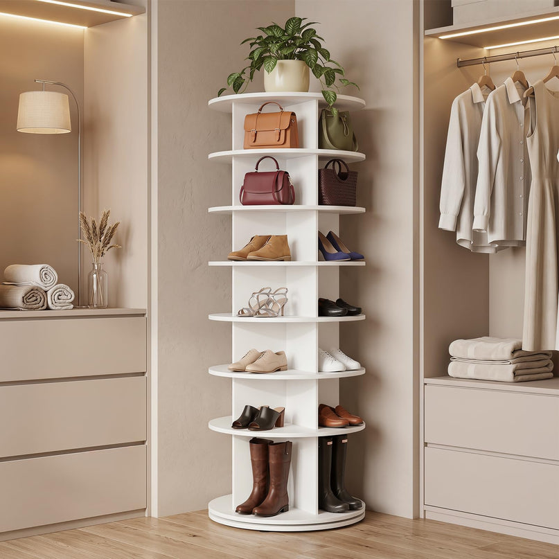 Giantex 7 Tier Rotating Shoe Rack Tower