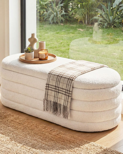 Banc de rangement ottoman rembourré Giantex avec 2 vérins à gaz de sécurité, charge de 300 kg
