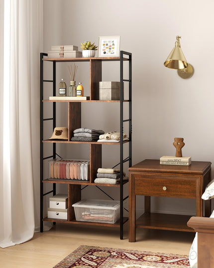 Giantex 61" Industrial Bookcase w/Metal Frame for Living Room