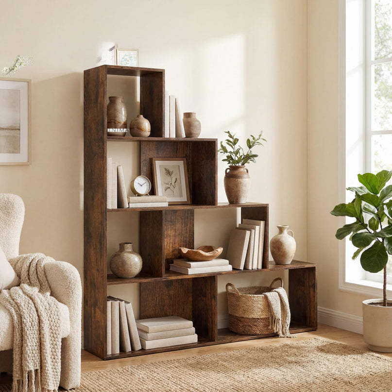 Giantex 6 Cube Geometric Bookshelf for Living Room