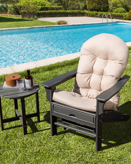 Giantex Patio Adirondack Chair Cushion - 49"x 23"High Back Rocking Chair Cushion w/Fixing Straps, Durable & Fade Resistant