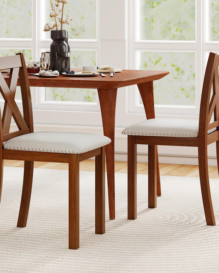 Giantex Wooden Dining Chairs Set of 2/4 for Living Room