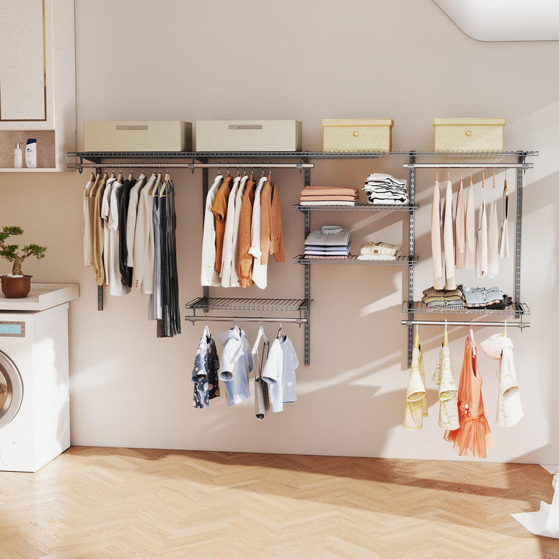 Giantex Closet Organizer System Wall-mounted Custom Closet Kit