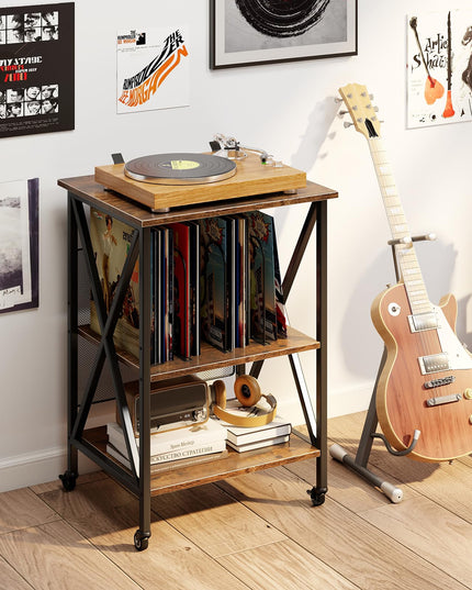 Giantex Record Player Stand with Charging Station