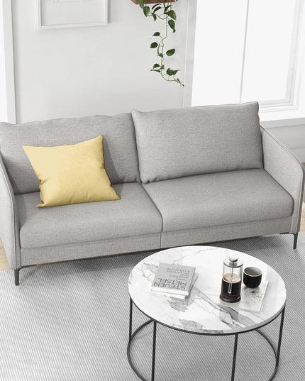 Giantex Upholstered Sofa Couch, 76" Modern Grey Loveseat