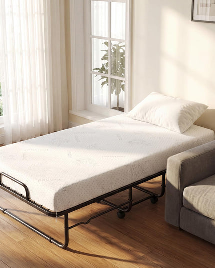 Giantex 75" x 38" Twin Size Foldable Guest Bed w/Sturdy Fold Up Metal Frame