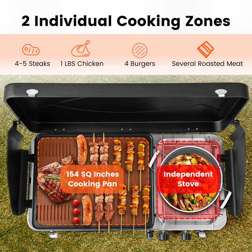 Giantex 2-in-1 Gas Camping Grill and Stove