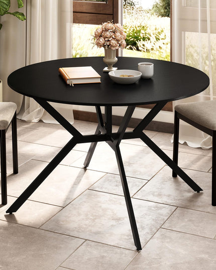 Table à manger pliante Giantex pour 4-6 personnes, ronde 47", avec abattants