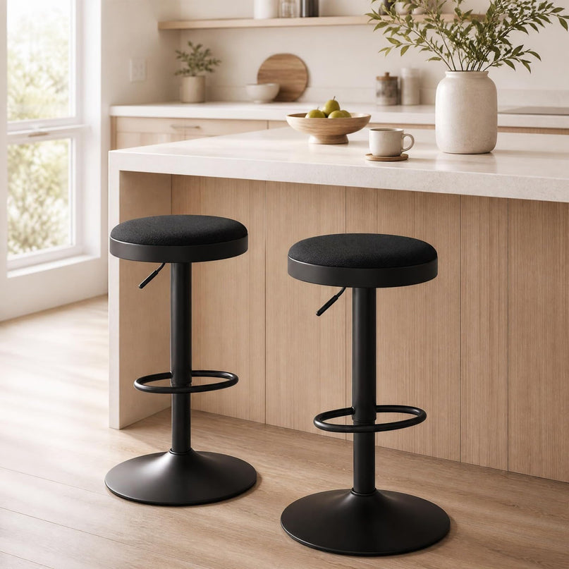 GIANTEX Modern Swivel Adjustable Height Bar Stools Set of 2/4