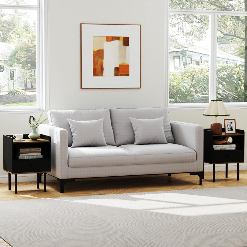 Giantex Wood Nightstands Set of 2 with Drawer