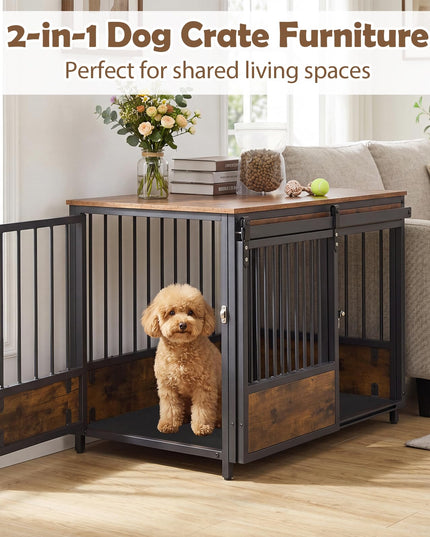 Giantex Dog Crate Furniture with 2 Doors