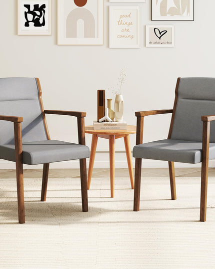 Giantex Mid Century Modern Accent Chair with High Back Headrest & Soft Cushion