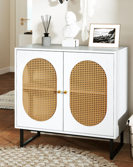 Giantex Small PE Rattan Buffet Cabinet with Storage for Kitchen