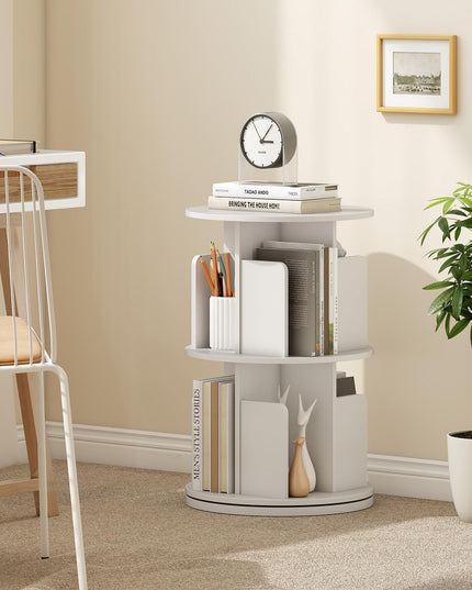 Giantex 3 Tier Rotating Bookshelf for Living Room Bedroom