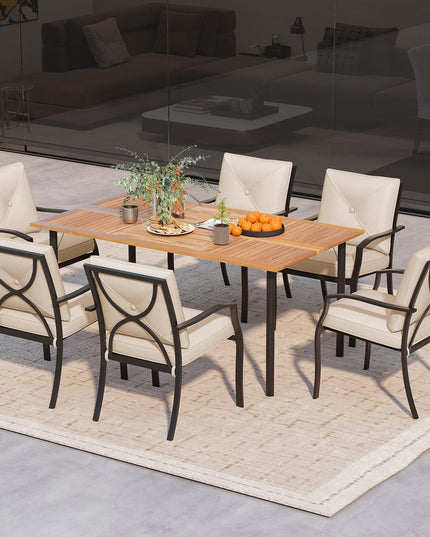 Giantex 2 Pieces Patio Chairs, Outdoor Lawn Chairs with Removable Cushions