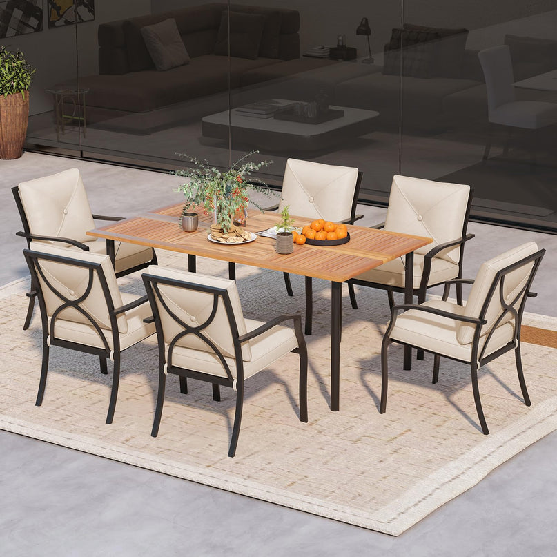 Giantex 2 Pieces Patio Chairs, Outdoor Lawn Chairs with Removable Cushions