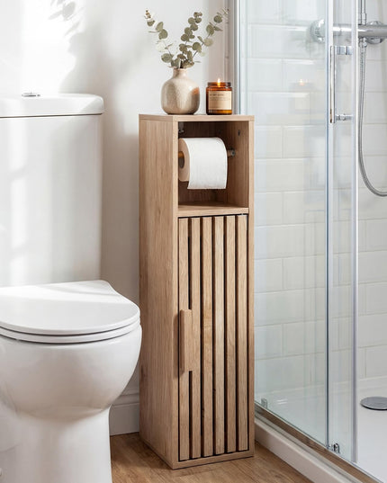Giantex Slim Bathroom Cabinets Freestanding Toilet Paper Holder Stand