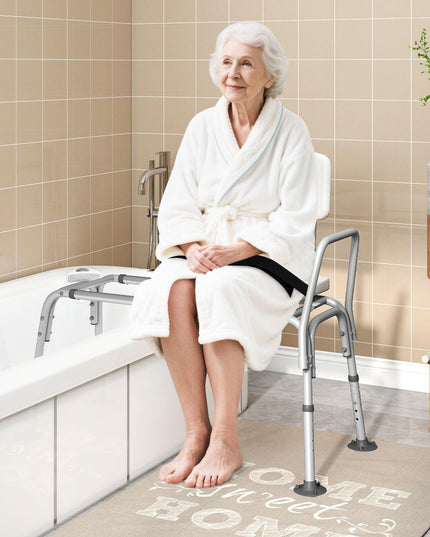 Giantex Sliding Tub Transfer Bench for Bathtub with Adjustable Height