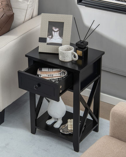 Giantex Modern X-Design Nightstand