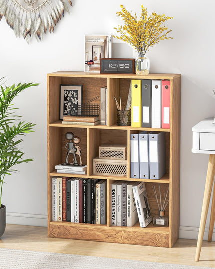 Giantex 8 Cube Bookcase, 4-Tier Freestanding Bookshelf w/ 8 Open Compartments, 2 Anti-Tipping Kits