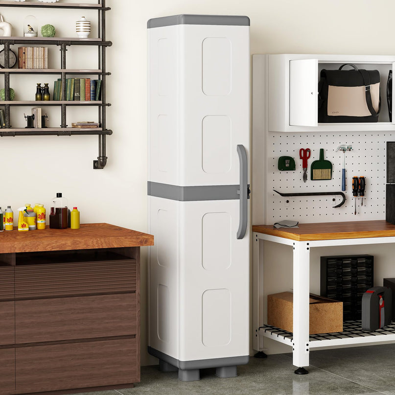 Giantex 70” Tall Slim Storage Cabinet with Single Door(Tall-14"x19"x70")
