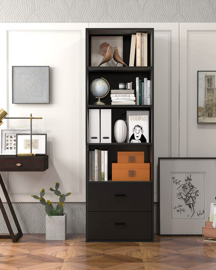 74" Tall 4-Tier Bookcase - Giantex